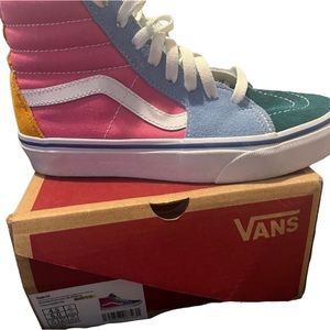 Vans  Sk8-Hi multi bright suede/canvas size 6
